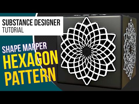Create Various Hexagon Pattern Textures using Shape Mapper l Substance 3D Designer Tutorial