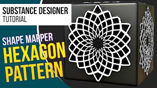 Create Various Hexagon Pattern Textures using Shape Mapper l Substance 3D Designer Tutorial