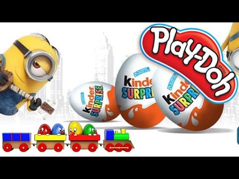 giant play doh surprise eggs youtube Play-Doh Snail and Minions Kinder Surprise - Eggs and Toys TV