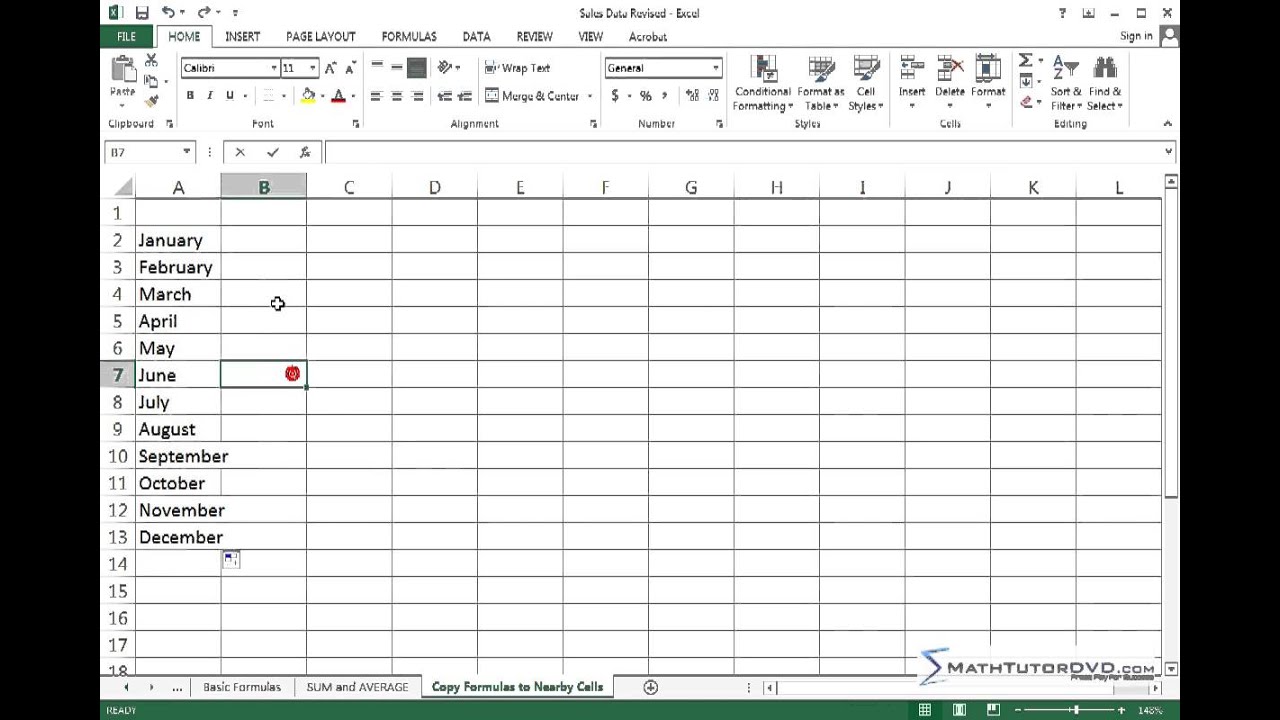 Mastering Excel 2013 Lesson 18 Copying And Pasting Formulas 10 math help near me