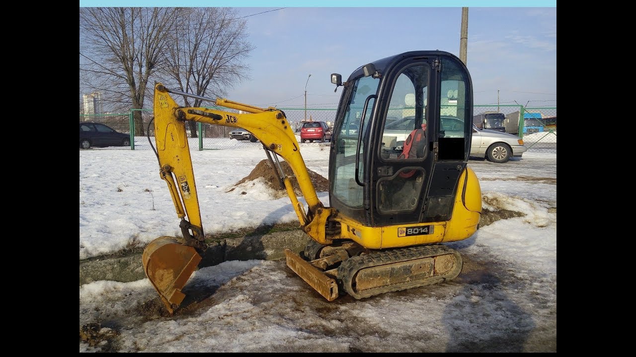 Строительная техника. Мини экскаватор JCB 8014. Construction equipment. Mini Excavator JCB 8014.