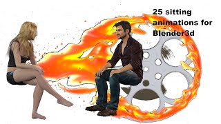 25 Sitting and talking animations for Blender3d Motion capture