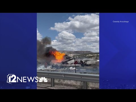 Eastbound I-40 remains closed after fiery train derailment