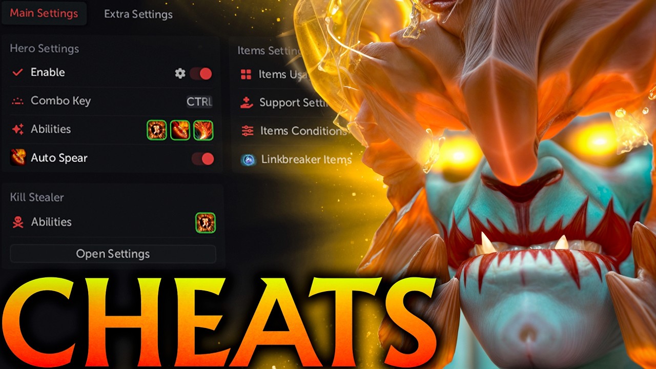 The strongest Huskar in the world with cheats! Umbrella Dota 2