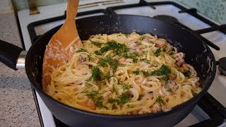 Макароны с морепродуктами / ОЧЕНЬ вкусно и быстро