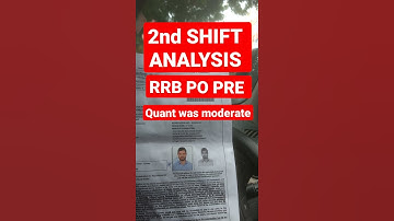 RRB PO 2nd shift analysis ll self given exam ll #shorts #rrbpo #rrbpoanalysis