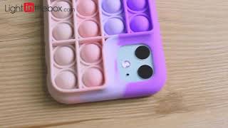 Fidget Toys Phone Case Rainbow Push Pop Bubble Protecive Silicone Case-8567189 screenshot 5