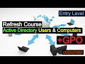 Refresh course active directory users and computers entry level it