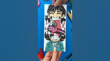 Paper Craft with GI-HUN VS Pink Soldier by Squid Game 2 ☠️#squidgame2 #squidgame #gihun #papercraft