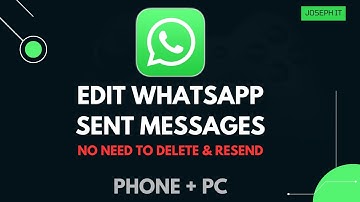 Edit Sent messages in Whatsapp without Deleting - New Whatsapp Tricks