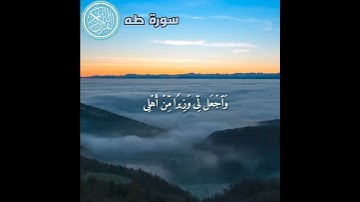 قَالَ رَبِّ ٱشۡرَحۡ لِی صَدۡرِی ۝  وَیَسِّرۡ لِیۤ أَمۡرِی ۝  (القارئ شريف مصطفى)