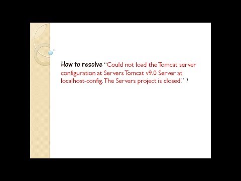 How to resolve Tomcat server startup issue || Could not load the Tomcat server configuration?