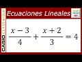 ECUACIONES LINEALES - Ejercicio 13 - ft. Casio Classwiz