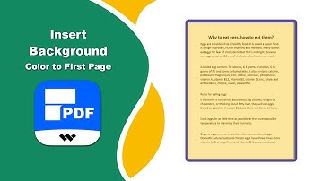 How to make a background color for the cover page of a pdf file in Wondershare PDFelement
