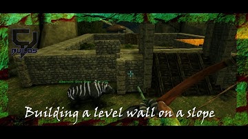 Ark Survival Evolved Building a Level Wall on a Slope