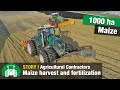 Bollmer Agricultural Contractors: Fertilisation and Maize Harvest | Claas Xerion, Krone BiG X (Pt 2)
