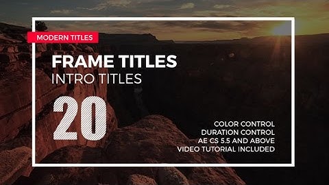 Frame Titles 2 | After Efects Project Files - Videohive template