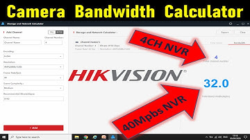 NVR/Camera Bandwidth calculator | Hikvision Bandwidth calculator | Error Free Solutions