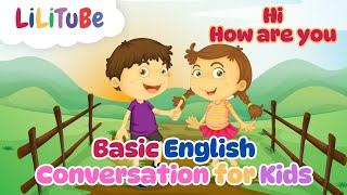 Basic English Conversation Learning for toddlers | Learn English for kids with Eva and Jack