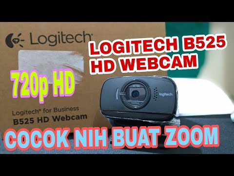 LOGITECH B525 HD WEBCAM UNBOXING AND REVIEW INDONESIA