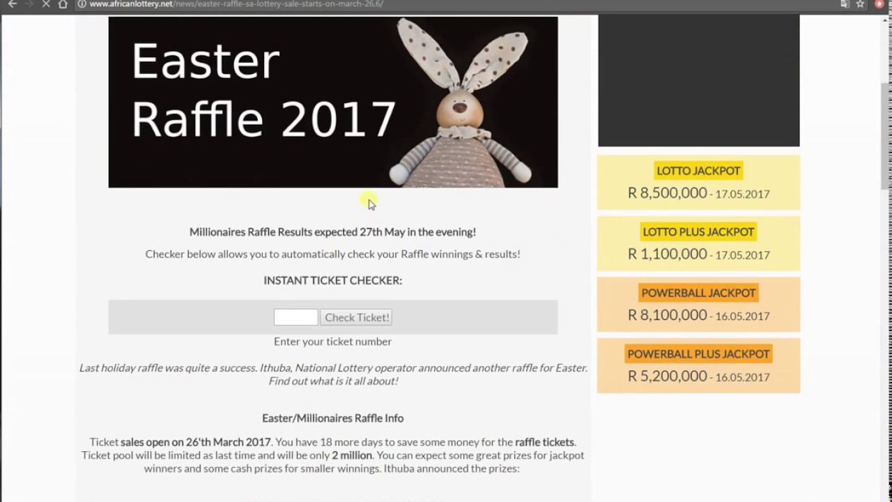 raffle numbers lottery