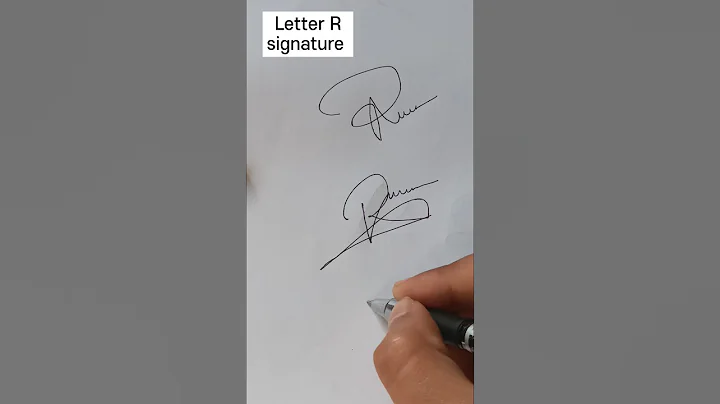Letter R signature/ stylish way to sign your signature #howto #signature #calligraphy #art