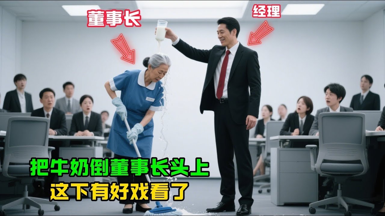 經理怒澆牛奶羞辱清潔工，殊不知她是扮底層查問題的董事長，親手給自己扣了 “開除令”！