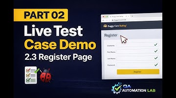 Manual Testing Practice | Buggy Cars Rating | Part 02- Live Test case Demo | 2.3 Register Page