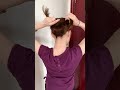 30 Sec Dreamy Lazy Shuttlecock Low Bun Tutorial | Mini Black White Polka Dot Shark Claw Clip