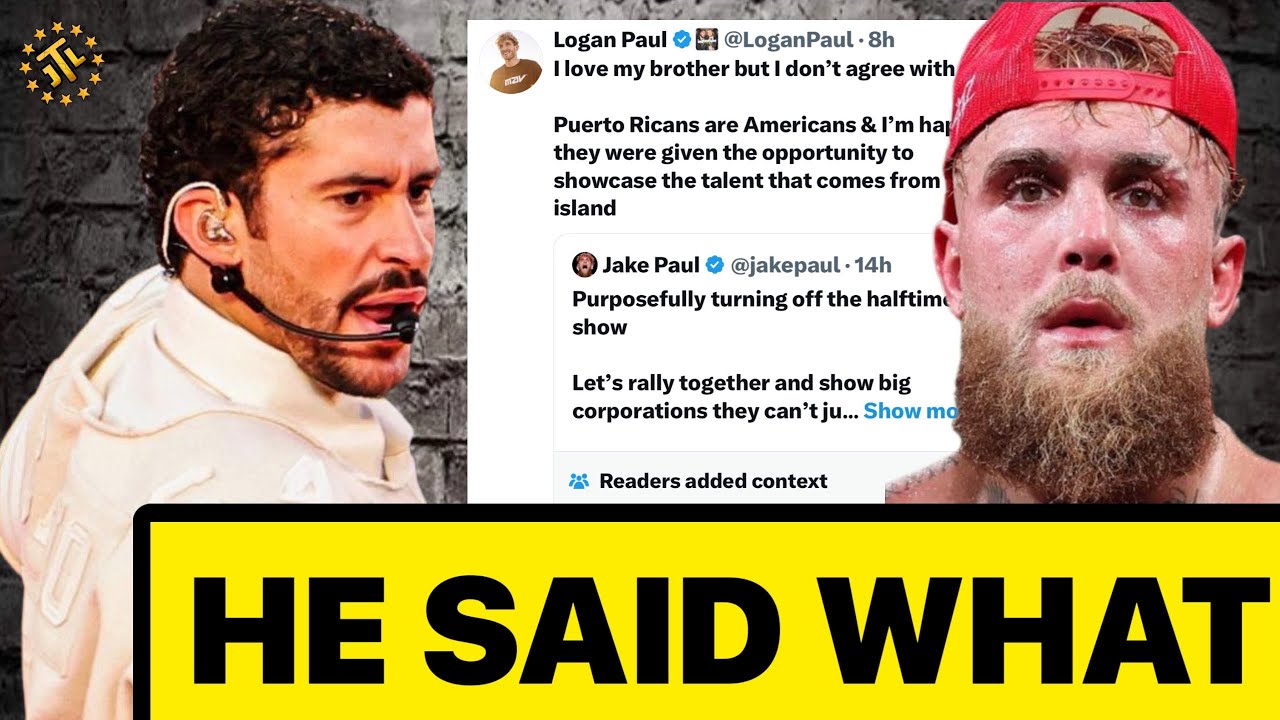 Logan Paul ATTACKED JAKE PAUL ONLINE FOR DISRESPECTING BAD BUNNY SUPER BOWL HALFTIME PERFORMANCE…