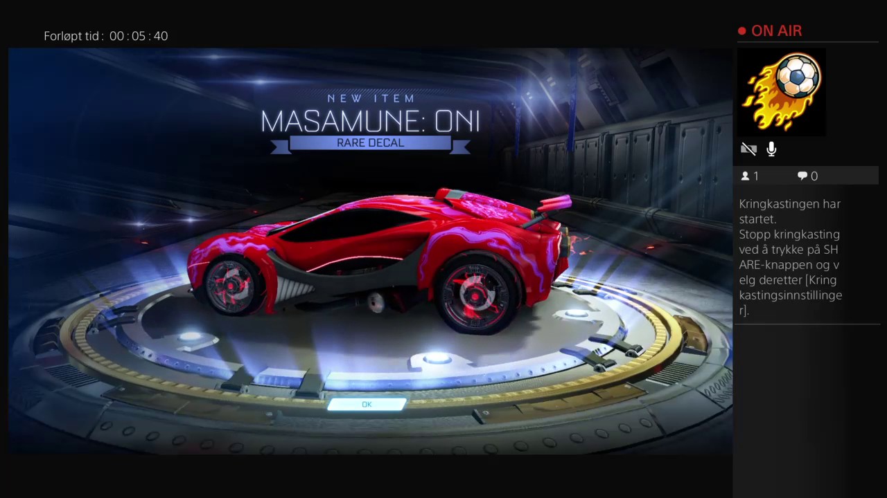 Rocket League Got crimson lightning giveaway every 2subs