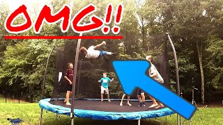 FOUR PEOPLE DOUBLE BOUNCE SIX YEAR OLD!! **NOT CLICKBAIT** (insane)