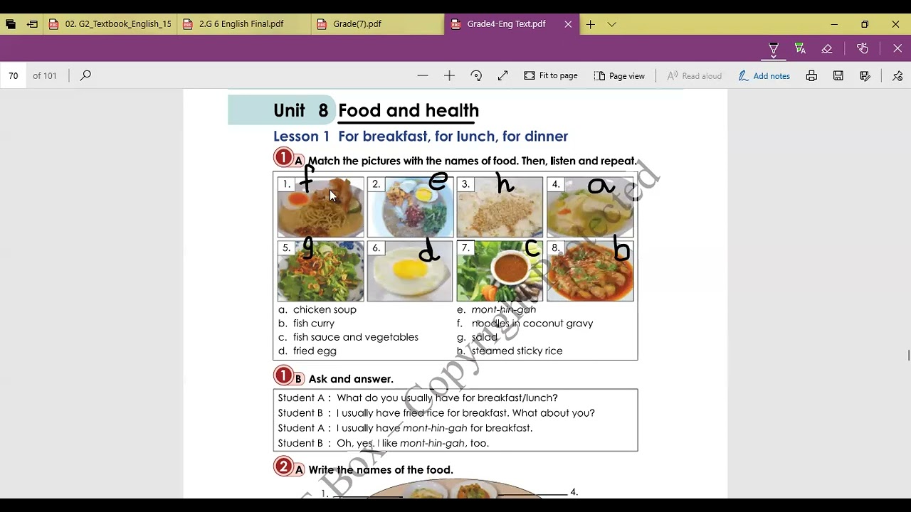 Grade(4) English Unit(8) Lesson (1) 1A, 1B, 2A, 2B - YouTube