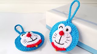 Crochet keychain || amplop lebaran rajut bentuk doraemon  || Doraemon crochet keychain