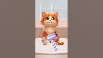 cat cleaning #satisfyingames #asmrcleaning #games #childgames #satisfyling #cleaningsounds #viral