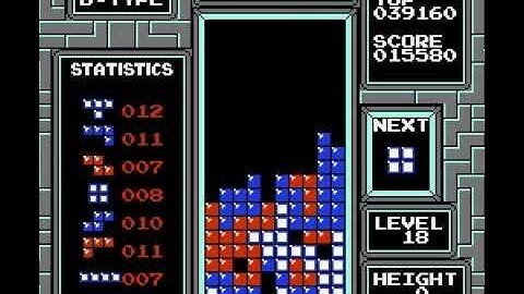 Tetris NES - Level 18 Height 0