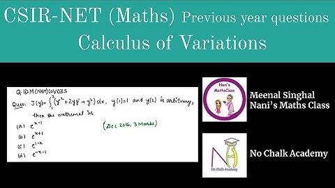 Calculus of Variation (Free boundary problem) Question UGC NET (Q.IDM(NET)CoV03S)