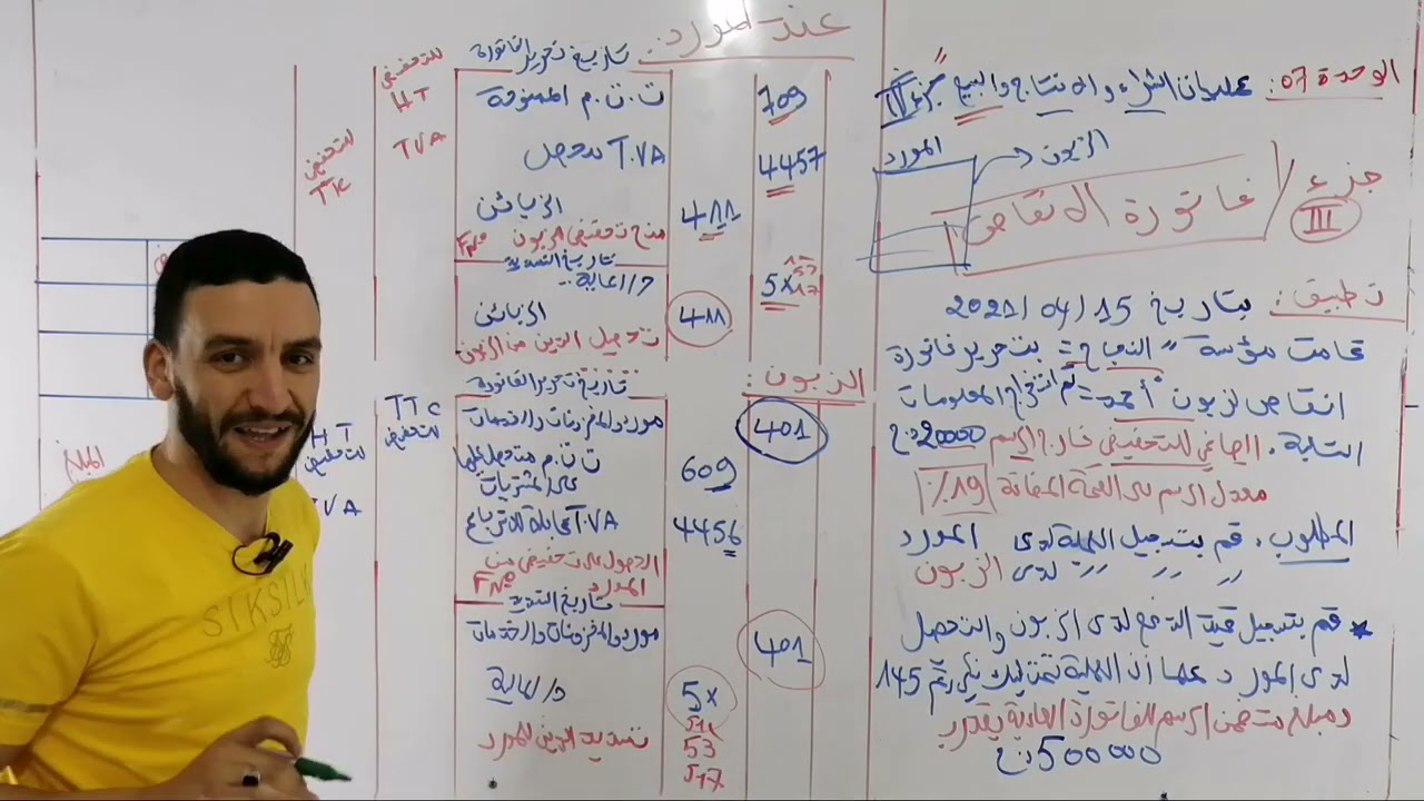 الوحدة 7: تسجيل فاتورة الانقاص.. 