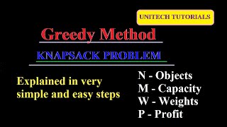 knapsack problem (Fractional knapsack) Greedy Method