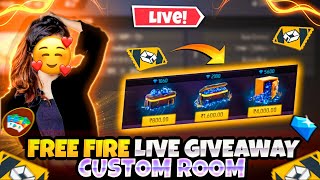 FREE FIRE LIVE CUSTOM ROOM GIVEAWAY | FF LIVE TEAM CODE GIVEAWAY | FF LIVE GIVEAWAY DJ ALOK |FF LIVE