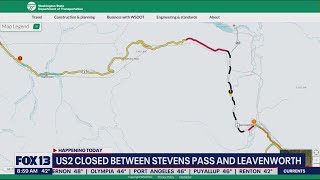 US-2 closed between Stevens Pass and Leavenworth for avalanche danger | FOX 13 Seattle