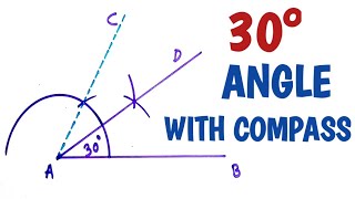 How to construct 30 degree angle with compass.. 