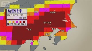 関東で線状降水帯発生の恐れ　午後は天気急変　帰宅時間ピーク(2025年9月3日)