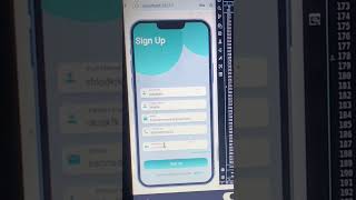 Login Signup UI Design Preview | App development #flutter #shorts