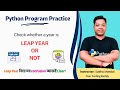 Check whether a year is leap year or not in python