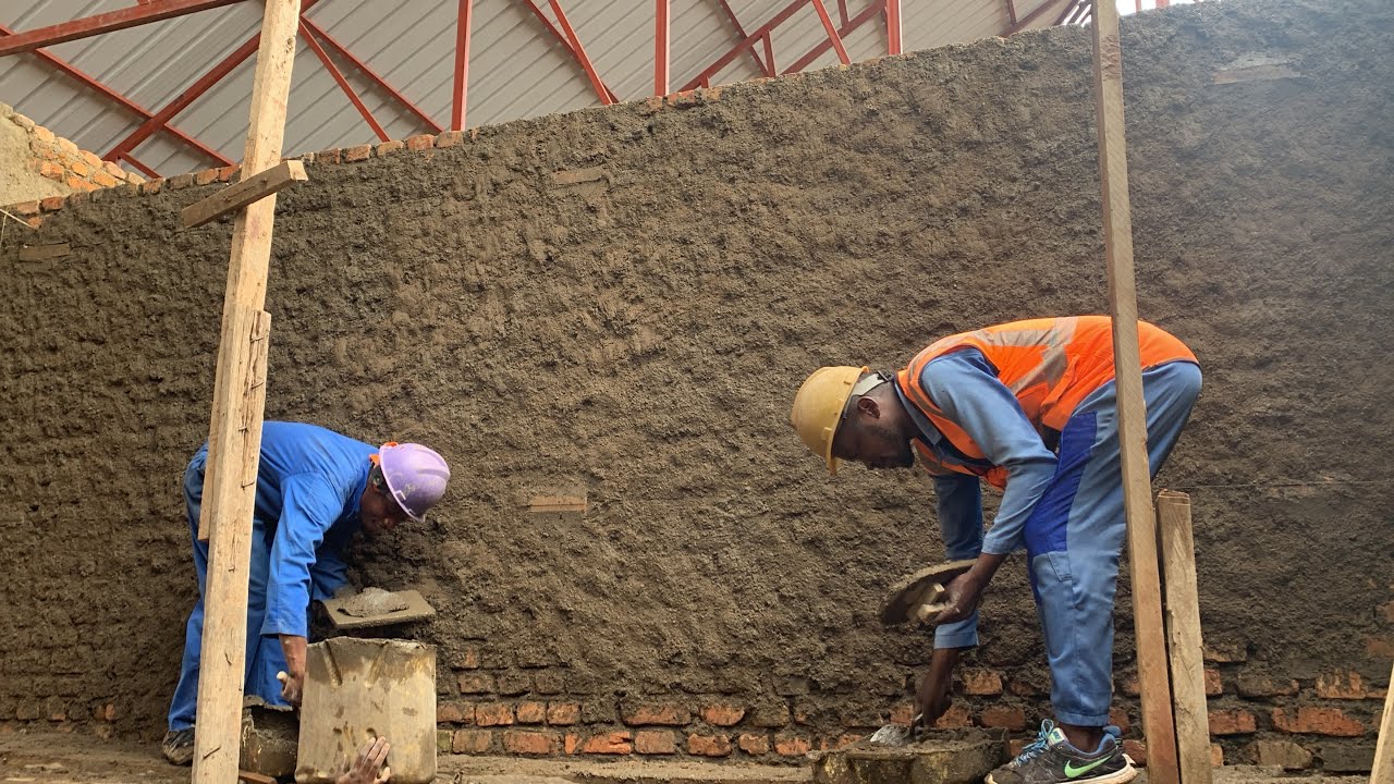 Wow!!Plastering work techniques _wall plastering and wari cement ...