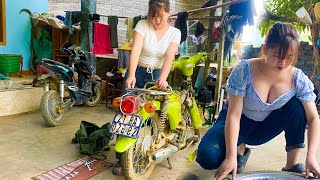 Super cub car restoration 50 - Buy scrap car for 50 USD - Girl repairs scrap motorbike