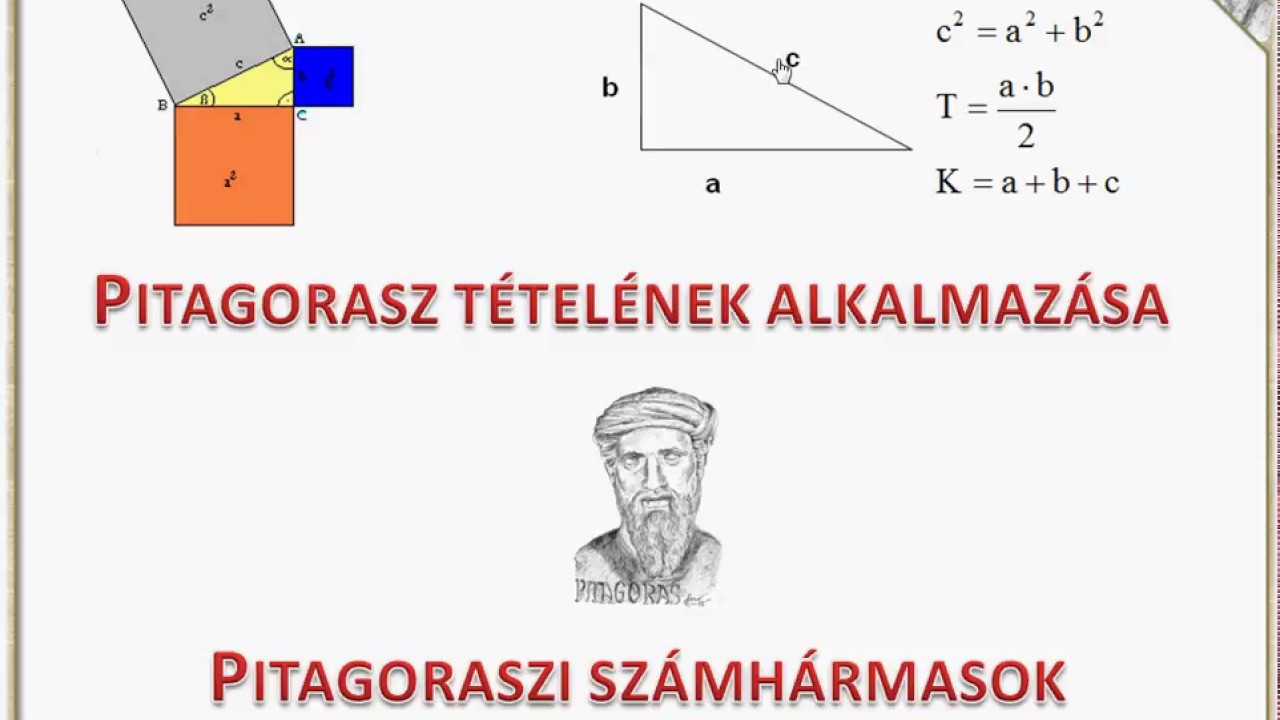 Pitagorasz tételének alkalmazása (téglalap, háromszög, trapéz, rombusz)