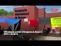 CNTE bloquea accesos al Aeropuerto de Oaxaca y afecta a pasajeros