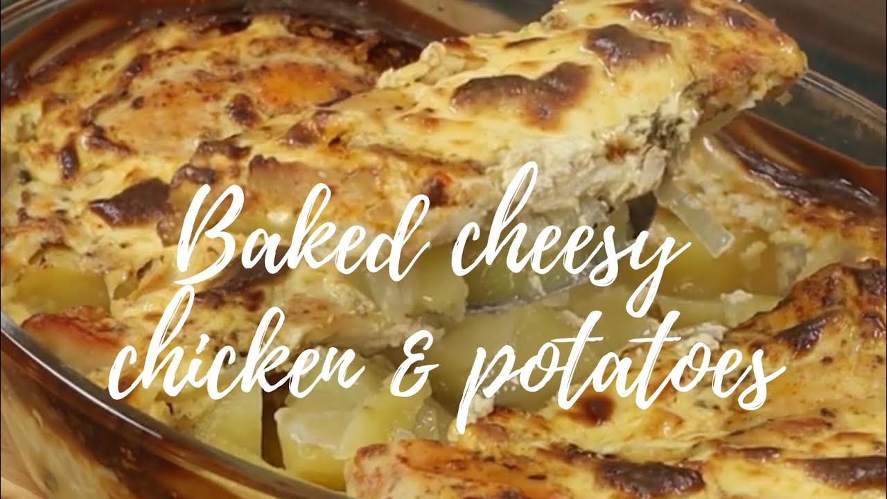 Home Baked Cheesy Chicken & Potatoes Home Cooked cooking baking 